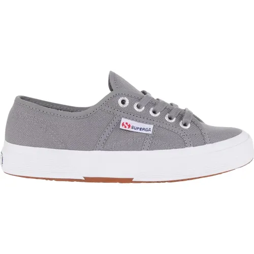 Classic Grey Canvas Lace-Up Trainers , male, Sizes: 7 1/2 UK, 4 UK, 3 UK, 3 1/2 UK - Superga - Modalova