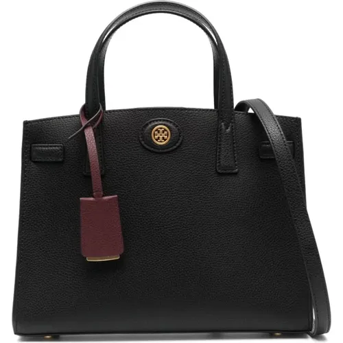 Robinson pebbled small satchel , female, Sizes: ONE SIZE - TORY BURCH - Modalova