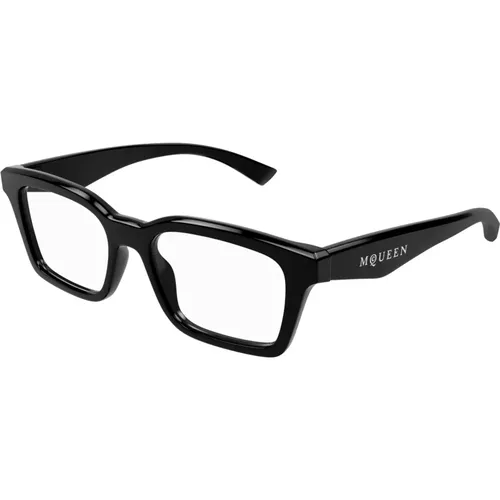 Stylische Brille Am0476O Schwarz , unisex, Größe: 53 MM - alexander mcqueen - Modalova