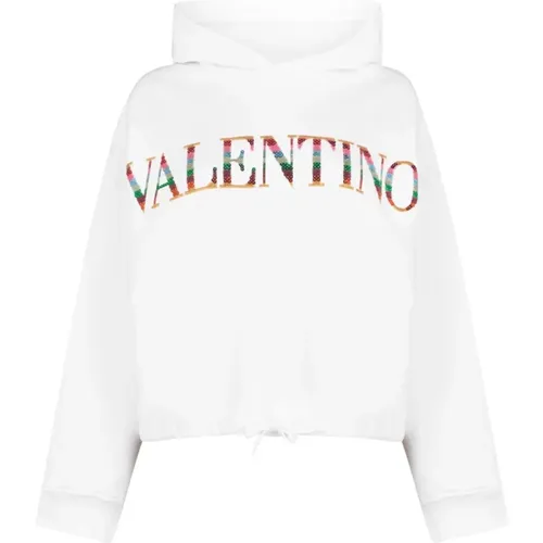 Logo Detail Hoodie Sweatshirt , female, Sizes: M - Valentino Garavani - Modalova