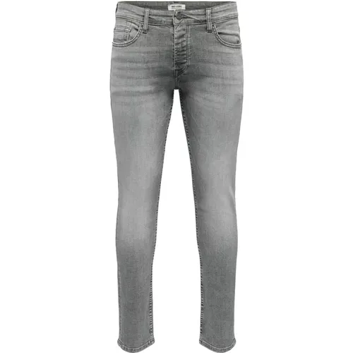 Nursenson Onsloom Slim Grey 3227 Jeans Noos Grey Denim | Freiwege grau , Herren, Größe: W28 L30 - Only & Sons - Modalova