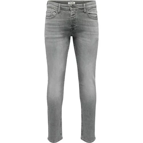 Nursenson Onsloom Slim Grey 3227 Jeans Noos Grey Denim | Freiwege grau , Herren, Größe: W34 L30 - Only & Sons - Modalova