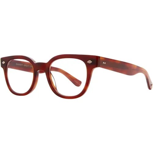 Vintage Burnt Tortoise Eyewear Frames Canter , unisex, Sizes: 47 MM - Garrett Leight - Modalova