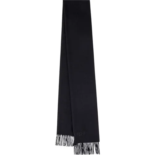 Luxurious Cashmere Scarf with Embroidered Logo , male, Sizes: ONE SIZE - Saint Laurent - Modalova