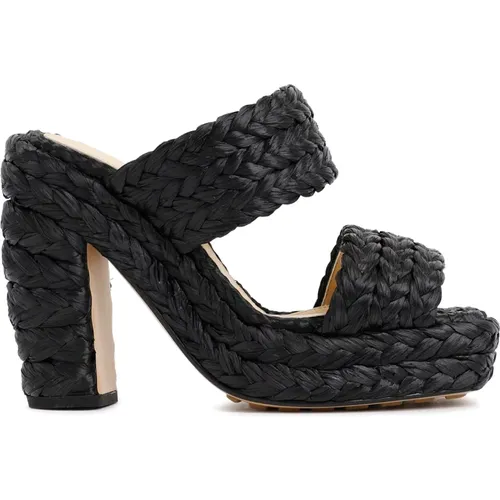 Raffia Sandals Open Toe , female, Sizes: 4 UK, 7 UK, 4 1/2 UK - Bottega Veneta - Modalova