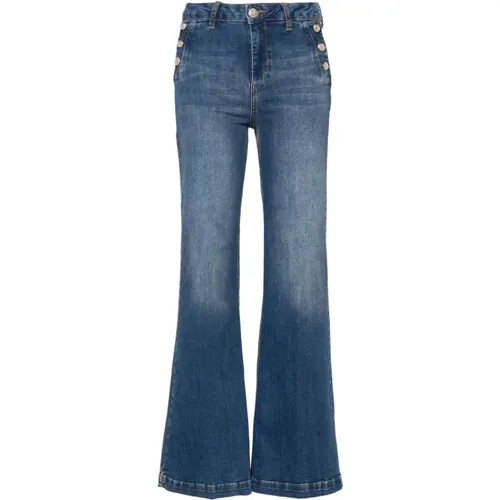 Denim Jeans with Appliqué Logo , female, Sizes: W26, W27 - Liu Jo - Modalova