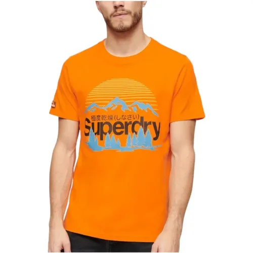 Outdoor Landscape T-shirt , male, Sizes: L, S, XL - Superdry - Modalova