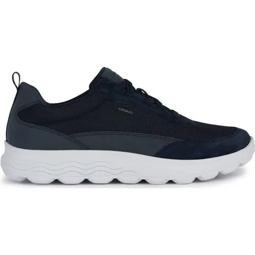 Navy Sneakers for Men , male, Sizes: 8 UK, 12 UK, 10 UK, 9 UK - Geox - Modalova