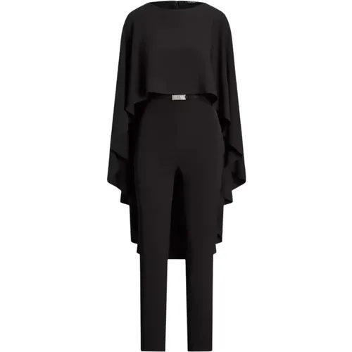 Schwarzer Jumpsuit mit Gürtel , Damen, Größe: 2XS - Ralph Lauren - Modalova