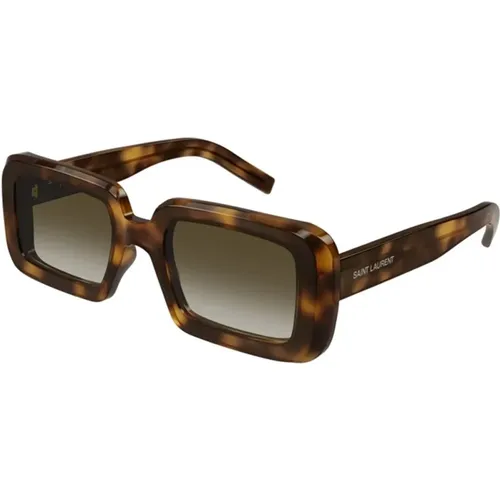 Sunrise Havana Sunglasses , female, Sizes: 52 MM - Saint Laurent - Modalova