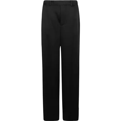 LuxuriousStraight Trousers for Women , female, Sizes: L, M - Saint Laurent - Modalova