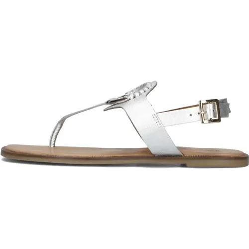 Silber Sandalen Stilvoll Bequem Trendy , Damen, Größe: 37 EU - Inuovo - Modalova