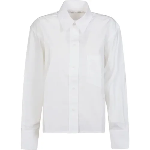 Cropped Long Sleeve Shirt , female, Sizes: XS - Victoria Beckham - Modalova