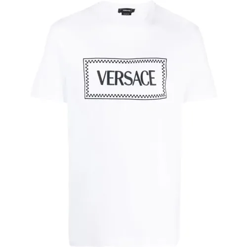 Optisches Weißes T-Shirt , Herren, Größe: L - Versace - Modalova