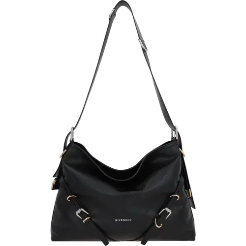 Hammered Leather Shoulder Bag with Adjustable Straps , female, Sizes: ONE SIZE - Givenchy - Modalova