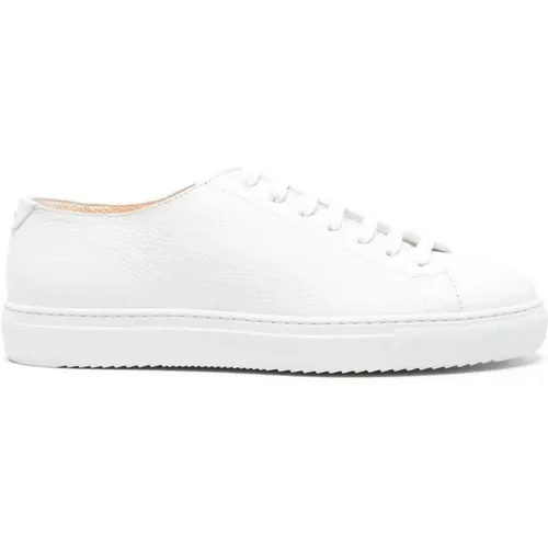 Weiße Ledersneakers , Herren, Größe: 45 EU - Doucal's - Modalova