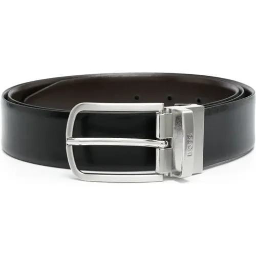 Owen-B leather belt , male, Sizes: ONE SIZE - Hugo Boss - Modalova