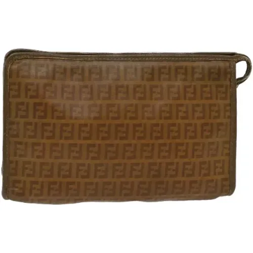 Pre-owned Canvas clutches , female, Sizes: ONE SIZE - Fendi Vintage - Modalova