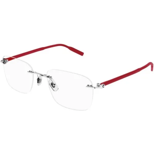 Silver Stylish Glasses , unisex, Sizes: 55 MM - Montblanc - Modalova