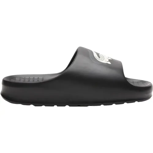 Schwarze Serve Slide Clogs , Herren, Größe: 40 EU - Lacoste - Modalova