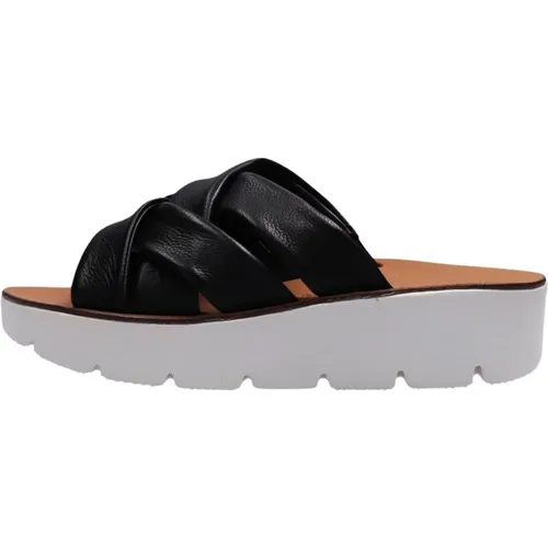 Schwarze Plateausandalen Trendiger Stil , Damen, Größe: 39 EU - Paul Green - Modalova