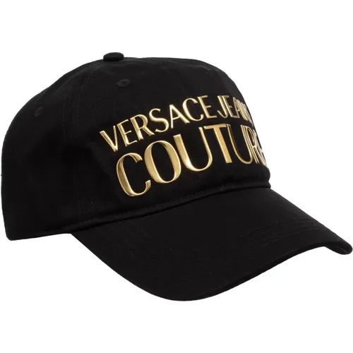 Verstellbare Einfarbige Logo Mütze - Versace Jeans Couture - Modalova