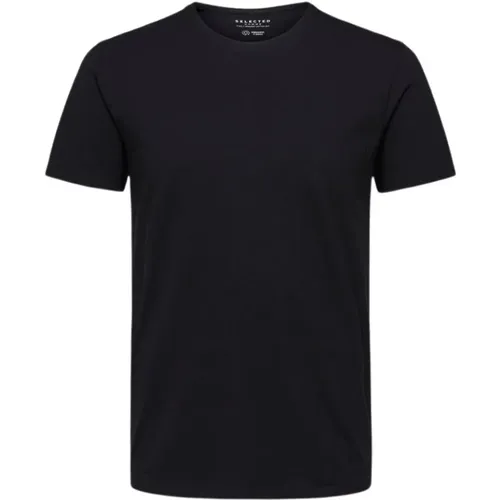 T-Shirt , Herren, Größe: L - Selected Homme - Modalova