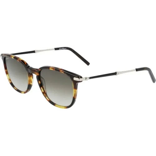 Braune Acetat Sonnenbrille Sf1015S-242 - Salvatore Ferragamo - Modalova