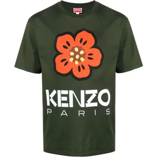 Flower Print T-shirts and Polos , male, Sizes: L, XL - Kenzo - Modalova