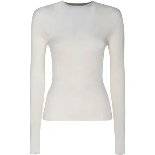 Milk Cashmere Ribbed Knit Top , female, Sizes: M, S - Lanvin - Modalova