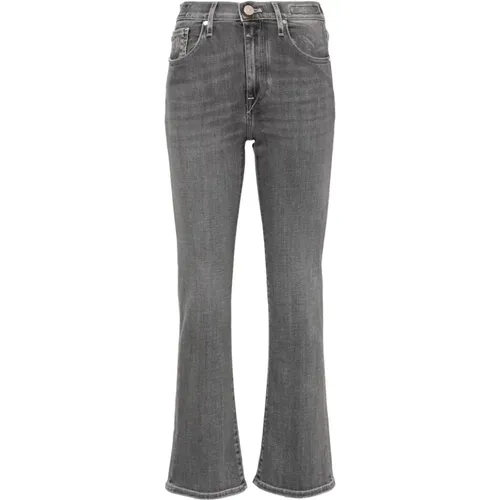 Blaue Denim Bootcut Jeans , Damen, Größe: W28 - Hand Picked - Modalova