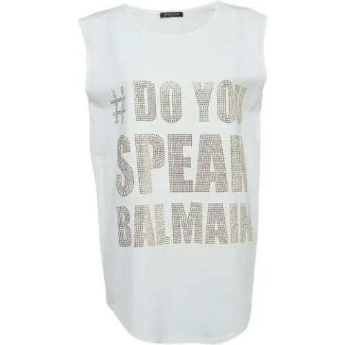 Pre-owned Cotton tops , female, Sizes: S - Balmain Pre-owned - Modalova