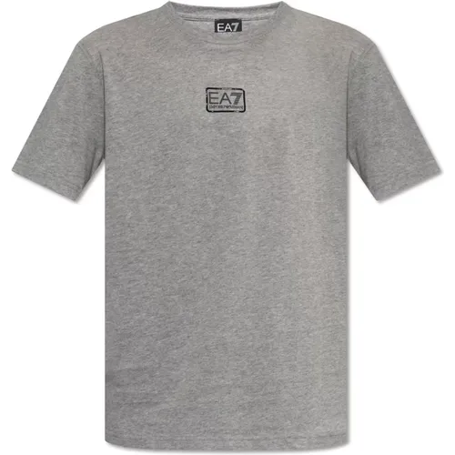 T-Shirt mit Logo , Herren, Größe: M - Emporio Armani EA7 - Modalova