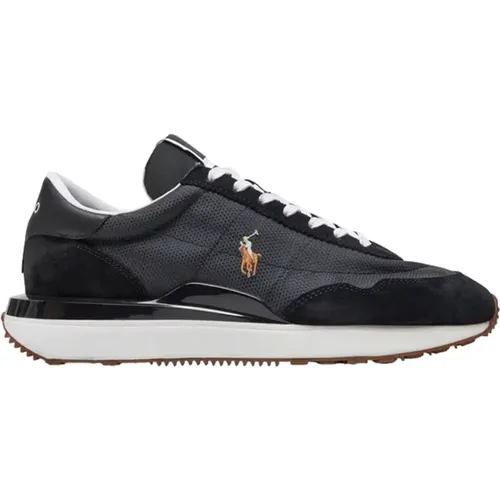 Schwarze Lässige Textil-Sneaker mit 2,5 cm Gummisohle , Herren, Größe: 43 EU - Polo Ralph Lauren - Modalova