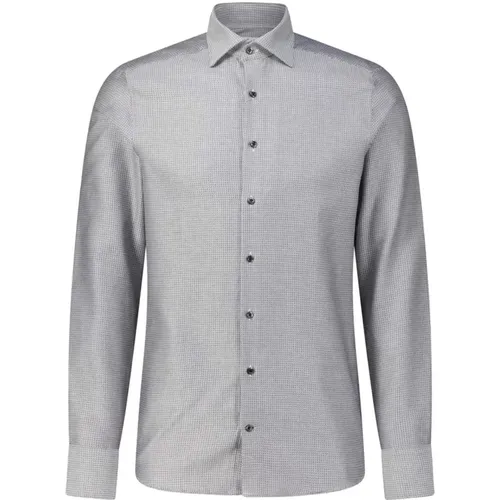 Elegantes Slim-Fit Hemd mit Feinem Muster , Herren, Größe: 5XL - Stenströms - Modalova