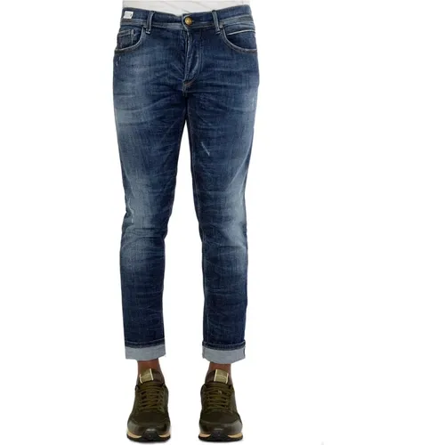 Mid-Wash Slim-Fit Jeans , male, Sizes: W30 - Replay - Modalova