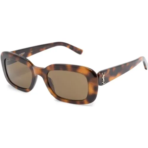 SL M130 004 Sunglasses , female, Sizes: 53 MM - Saint Laurent - Modalova