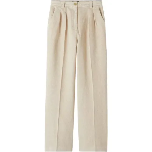 Wide Leg Trousers with Permanent Creases , female, Sizes: XS - A.p.c. - Modalova