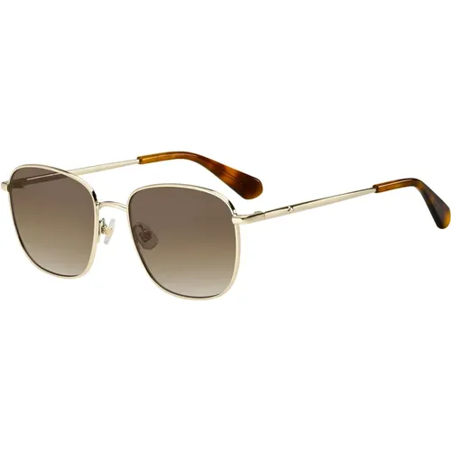 Gold/Brown Shaded Sunglasses Kiyah/S , female, Sizes: 53 MM - Kate Spade - Modalova