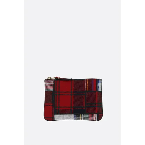 Tartan Patchwork Wallet with Gold Hardware , male, Sizes: ONE SIZE - Comme des Garçons - Modalova