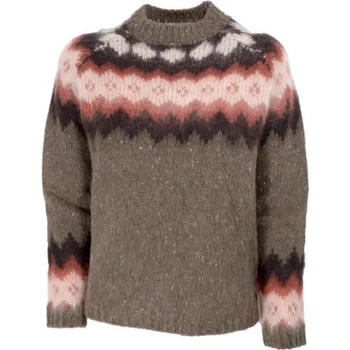 Fairisle Crewneck Sweater for Women , male, Sizes: XS, S - Woolrich - Modalova