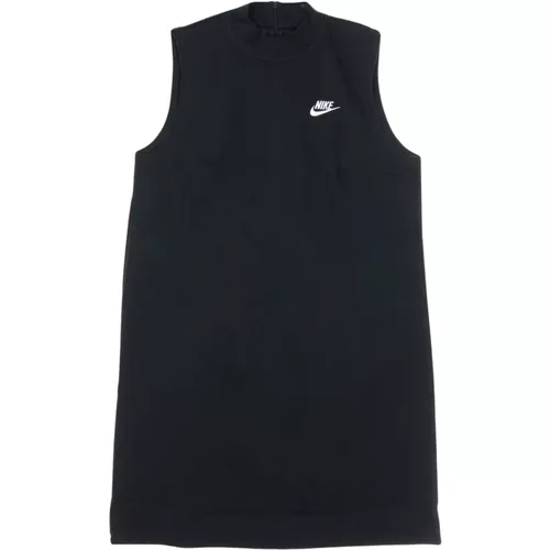 Sportkleid Jersey in Schwarz/Weiß , Damen, Größe: M - Nike - Modalova