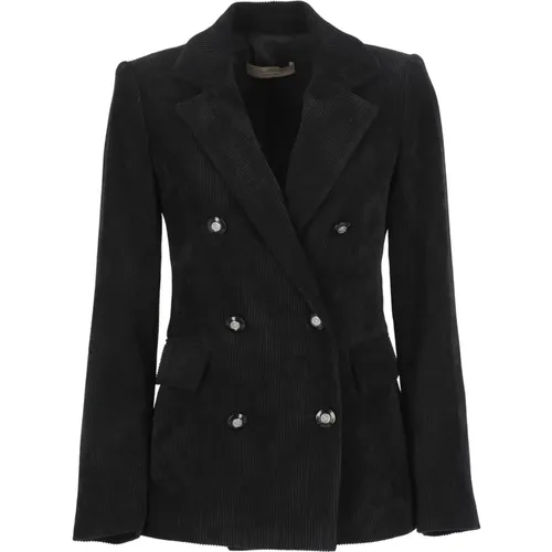 Corduroy Blazer Peak Lapel , female, Sizes: L, M - D.Exterior - Modalova