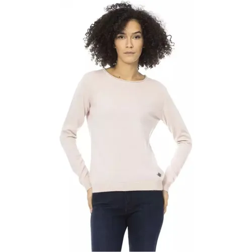 Rosa Trendiger Strickpullover , Damen, Größe: M - Baldinini - Modalova