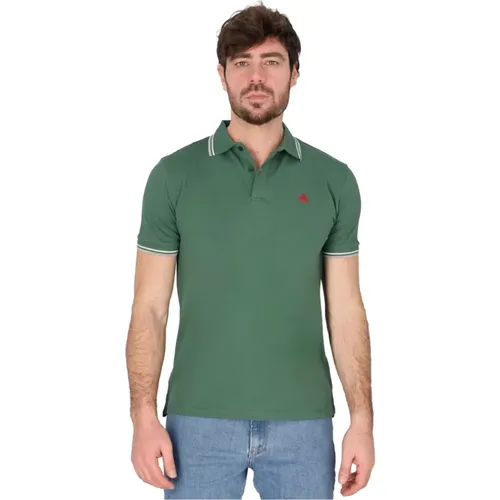 Iconic Polo Shirt with Contrast Details , male, Sizes: M, L - Peuterey - Modalova