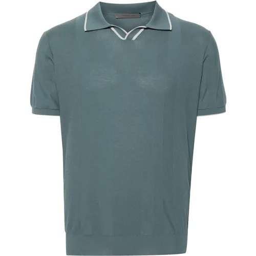 Grünes Freizeit Polo Shirt , Herren, Größe: 2XL - Corneliani - Modalova