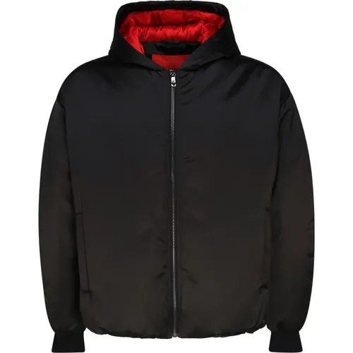 Technical Fabric Jacket with Hood , male, Sizes: S - Ferrari - Modalova