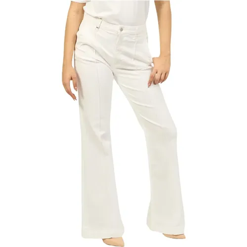 Weite Bein Weiße Jeans , Damen, Größe: W30 - Hugo Boss - Modalova