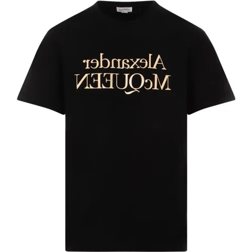 Logo Cotton T-Shirt , male, Sizes: L, XL - alexander mcqueen - Modalova