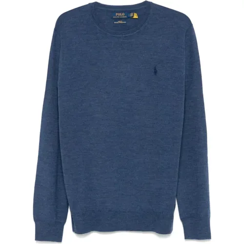 Blaue Pullover , Herren, Größe: M - Ralph Lauren - Modalova